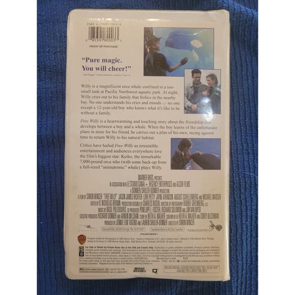 Free Willy VHS Tape 1993 Children Works - Picture 2 of 3
